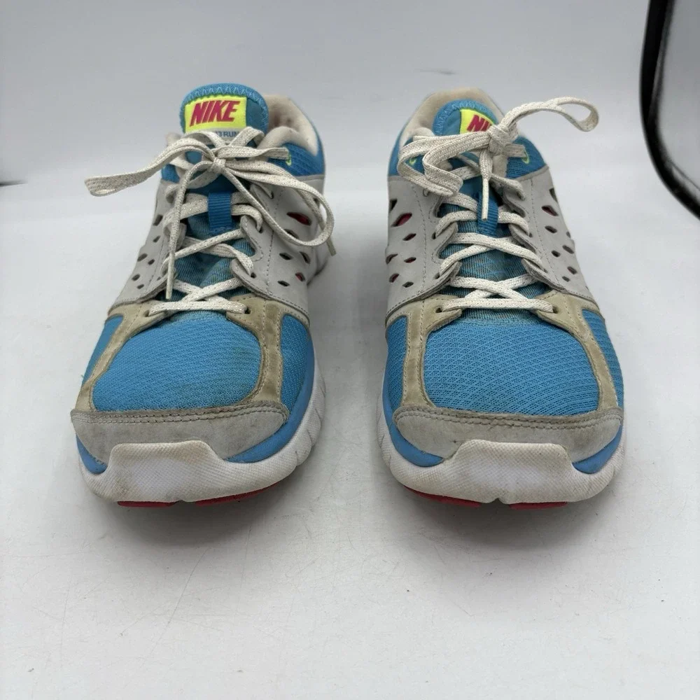 Nike Shoes Girls Youth Size 7 Y Flex 2013 Run Athletic Blue Gray Sneakers